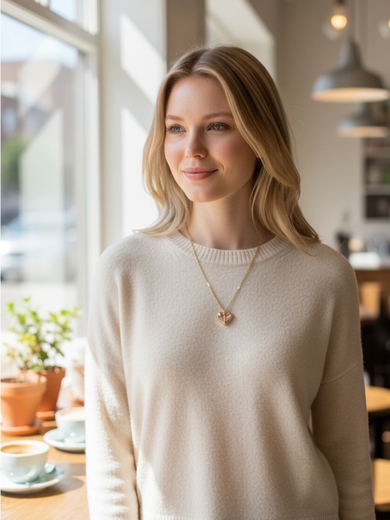 Kate Spade New York Pink Crystal Heart Necklace NWT - Picture 2 of 3